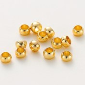Resim 100 Adet 1.5/2.5/3mm 14K/18K Altın Kaplama Pirinç Konumlandırma Boncukları - DIY Bileklik ve Kolye Takı Yapım Aksesuarları 