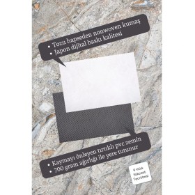 Resim Dormot Home Çok Amaçlı Dijital Baskı Mavi Yaprak Iç ve Dış Mekan Paspas 