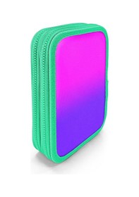 Resim Coral High Kids Pembe Mor Renk Geçişli Çift Katlı Kalem Çanta 11137 Mor - Pembe 