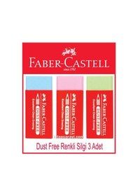 Resim Faber Castell Dust Free Renkli Silgi 3 Adet 