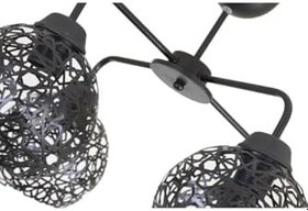 Resim Lambadar Dörtlü Selçuklu Model Modern Siyah Plafonyer Avize Siyah Tek Ebat 55 X 70 0075-4Blkselçuk 