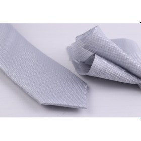 Resim Demfashion Özel Desenli Kravat Mendil Seti - Gri (533048779) Gri 