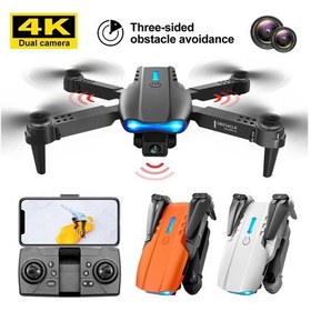 Resim Turuncu Katlanır El Uzaktan Kumandalı Drone Kamera Profesyonel Yarış Drone Kamera İle 4k Quadcopter Mini Drones 