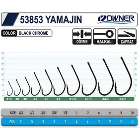 Resim Owner 53853 Yamajin With Eye Black Chrome İğne No:2/0 Adet:6 