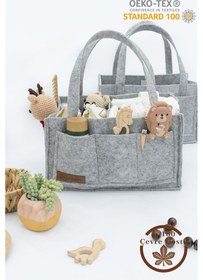 Resim Mordesign Keçe Anne Bebek Bakım Çantası Yenidoğan Alt Açma Değiştirme Için Organizer Taşınabilir Düzenleyici Gri Zg948 Gri 