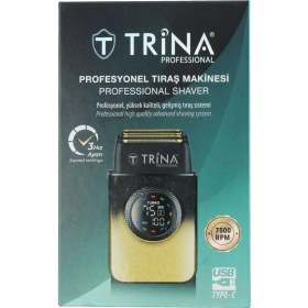 Resim Trina Professional Tıraş Makinesi Gold TRNSKLKS0023GOLD 