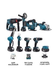 Resim Chelikbei 36V Akülü Vidalama Seti 9'lu Mavi 