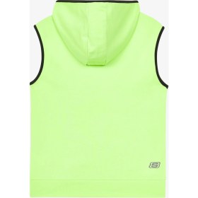 Resim Skechers Lightweight Fleece Two Yarn B Sleeveless Hoodie Sweatshirt Büyük Erkek Çocuk Neon Yeşil Sweatshirt Sk241119-302 