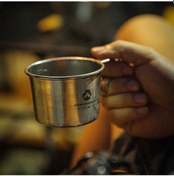 Resim Geeroyoo Kamp Ve Doğa İçin 304 Paslanmaz Çelik Taşınabilir Ölçümlü Bira Bardağı - 210ml, Isıtılabilir, Katlanabilir Gümüş 