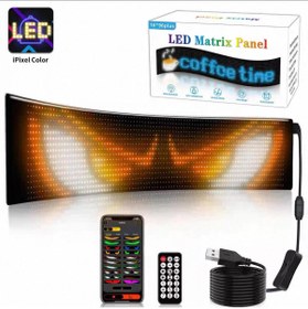 Resim LENSUN Led Panel Cama Yapışan Telefon Kontrollü Led Ekran Panel Büyük Boy 16*96 PLUS 