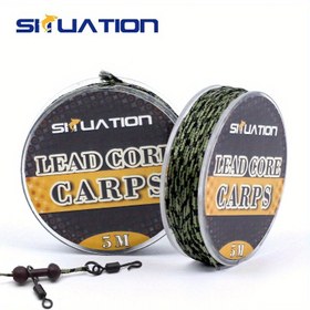 Resim SITUATION 1 adet 5M Kurşun Nüveli Karp Balıkçılık Hattı - 12 Çubuklu, Yeşil Siyah ve Sarı Tasarım, 11.34-27.22KG, Helikopter Batıcılar için İdeal, Tüm Amaçlı Balıkçılık Hattı | Dekoratif Balıkçılık Hattı | Polietilen Hattı, Balıkçılık Ekipmanı 