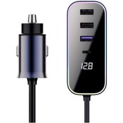 Resim cosmostech Araba Çakmak Şarj Cihazı 105w 4 Portlu Süper Hızlı Fast Car Charger, Type-c - 3 Usb 