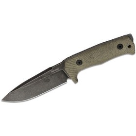 Resim Lionsteel T5 Fixed Blade Tactical Knife - Green Canvas - Black Bla Gri 