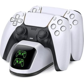 Resim Ps5 Dualsense Göstergeli Hızlı Sarj Istasyonu Ps5 Charging Dock 2`li Istasyon 