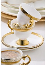 Resim Majesty 6 Kişilik Türk Kahve Fincan Takımı Çok Renkli 