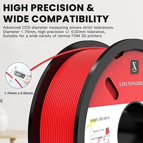 Resim PETG+ 3D Yazıcı Filamenti, PETG+ Filamenti 1,75 mm, Boyutsal Doğruluk +/- 0,02 mm, 1 kg Makara 3D Baskı Filamenti, Kırmızı 