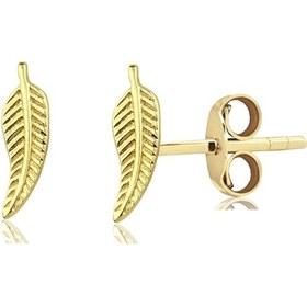 Resim Altın Tüy Küpe 