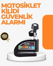 Resim Zenvia Alarm Sensörlü Disk Kilidi Motosiklet Scooter Bisiklet Güvenlik Znv2026 