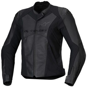 Resim Alpinestars Stella Faster V3 Deri Korumalı Kadın Motosiklet Montu Siyah Siyah 