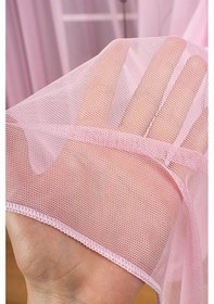 Resim Şeker Pembe Grek Tül Perde Petek Zemin 