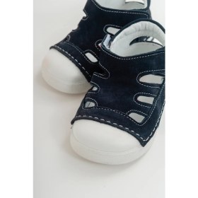 Resim mnpc Unisex Çocuk Lacivert Deri Ortopedik Destekli İlk Adım Ayakkabı 