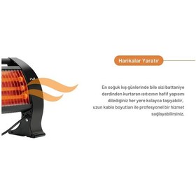 Resim Yui QH-1200 Quartz Elektrikli Isıtıcı 