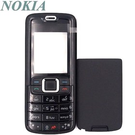 Resim Nokia 3110C Kapak Siyah - Ön Kapak Arka Kapak Tuş Takımı 
