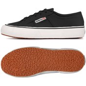 Resim Superga 2490 Vegan Faux Erkek Deri Sneaker Siyah-beyaz S7112tw 2490 