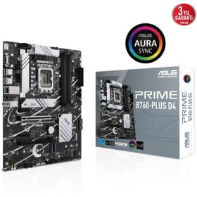 Resim Asus Prime B760-PLUS D4 Intel LGA 1700 ATX Anakart 