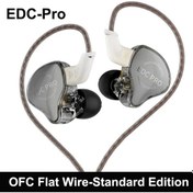 Resim Yeni Kz Edc Pro Kulaklık Dinamik Kulak İçi Monitör Kulaklıklar Hifi Stereo Gray No Mic 