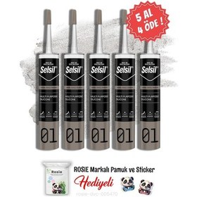 Resim Selsil 5 Al 4 Öde Genel Amaçlı Silikon 280 Gr Ve Rosie Pamuk 