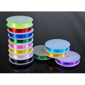 Resim Lastikli Misina Ip Renkli 0.8 mm 10 Adet 