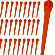 Resim 30 Adet Dayanıklı Plastik Trimmer Bıçakları, Bahçe Çim Biçme Makinesi Yedekleri, Makine Kesme Aksesuarları, Çim Biçme Makinesi Aksesuarları 
