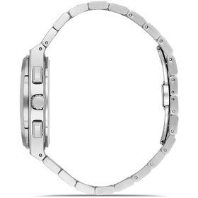 Resim Ferro Fm43027a-a15 Quartz Çelik Gri Turkuaz Kadran 42 Mm Erkek Kol Saati Gri 