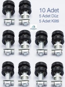 Resim Cam Balkon Metal Teker 10ad. 5 Ad. Kertili + 5 Ad. Düz 