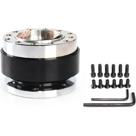 Resim Honmex Alüminyum Alloy Hızlı Çıkartma Direksiyon Adaptörü, 6-bolt Uyumlu, Sağlam Ve Hafif, Siyah Kurulum Vidalari Ve Anahtar Dahil 