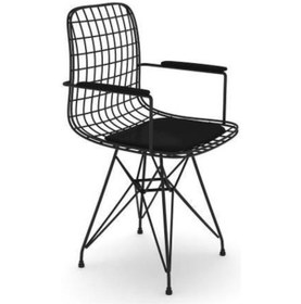 Resim Knsz Kafes Tel Sandalyesi 6 Lı Mazlum Syhsyh Kolçaklı Ofis Cafe Bahçe Mutfak 