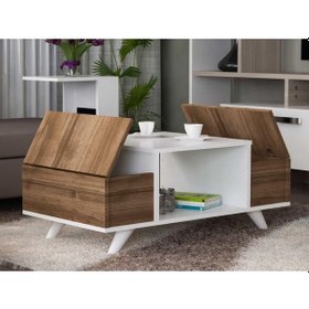 Resim Dekorister Eriberto Orta Sehpa Beyaz-Ceviz 