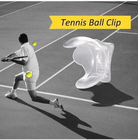 Resim Mavi 1 Adet Şeffaf Tenis Topu Klip Plastik Tenis Eğitim Topu Tutucu 