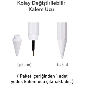 Resim Apple Uyumlu iPad Mini 6 2021 Avuç Içi Reddetmeli Dokunmatik Kalem Active Stylus Özel Yazı Çizim Kalemi 