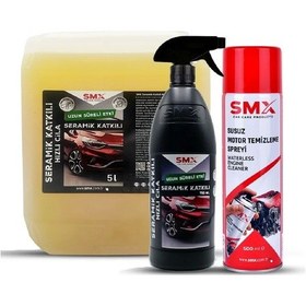 Resim Seramik Katkılı Hızlı Cila 5lt + 750ml + Susuz Motor Temizleme Spreyi 