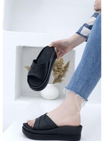 Resim Voga 2589 Comfort Casual Dolgu Taban Kadın Terliği 