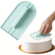 Resim 1 adet Saplı Pasta Dekorasyon Pürüzsüzleştirici Aracı, Plastik Buzlanma Spatulası, Kendin Yap Pişirme, Fondan Pasta Yüzeyi Cilalama ve Dekorasyon Aracı 