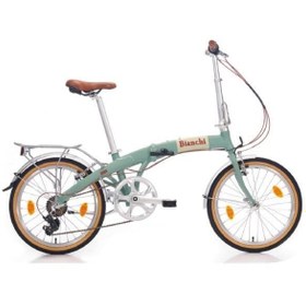 Resim Bianchi New Folding Vintage 20'' Katlanır Bisiklet Celeste Yeşili 
