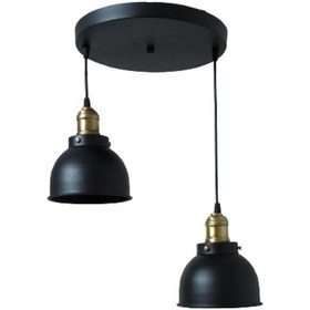 Resim Dylight Retro Metal 2 Li Eskitme Duylu Dekoratif Rustik Sarkıt Av 