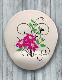 Resim Pembe Çiçekler Oval Bilek Destekli Mouse Pad Mousepad 