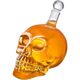 Resim Akıllı Durak Crystal Head Kuru Kafa Cam Şişe Hediyelik Sürahi (350 Ml) 