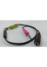 Resim Bağlantı Ayarlı 2e/1d Mikrofon-kulaklık Ayırıcı 