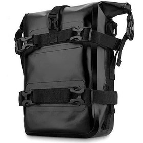 Resim Xindoker Motosiklet Çubuk Çantası 8l Ipx-7 Su Geçirmez Pvc Siyah, 37x19x10cm Siyah 