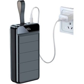 Resim Taşınabilir Powerbank 50.000 Mah 4 Girişli Hızlı Şarj Led Göstergeli Fenerli Şarj Çoklu 